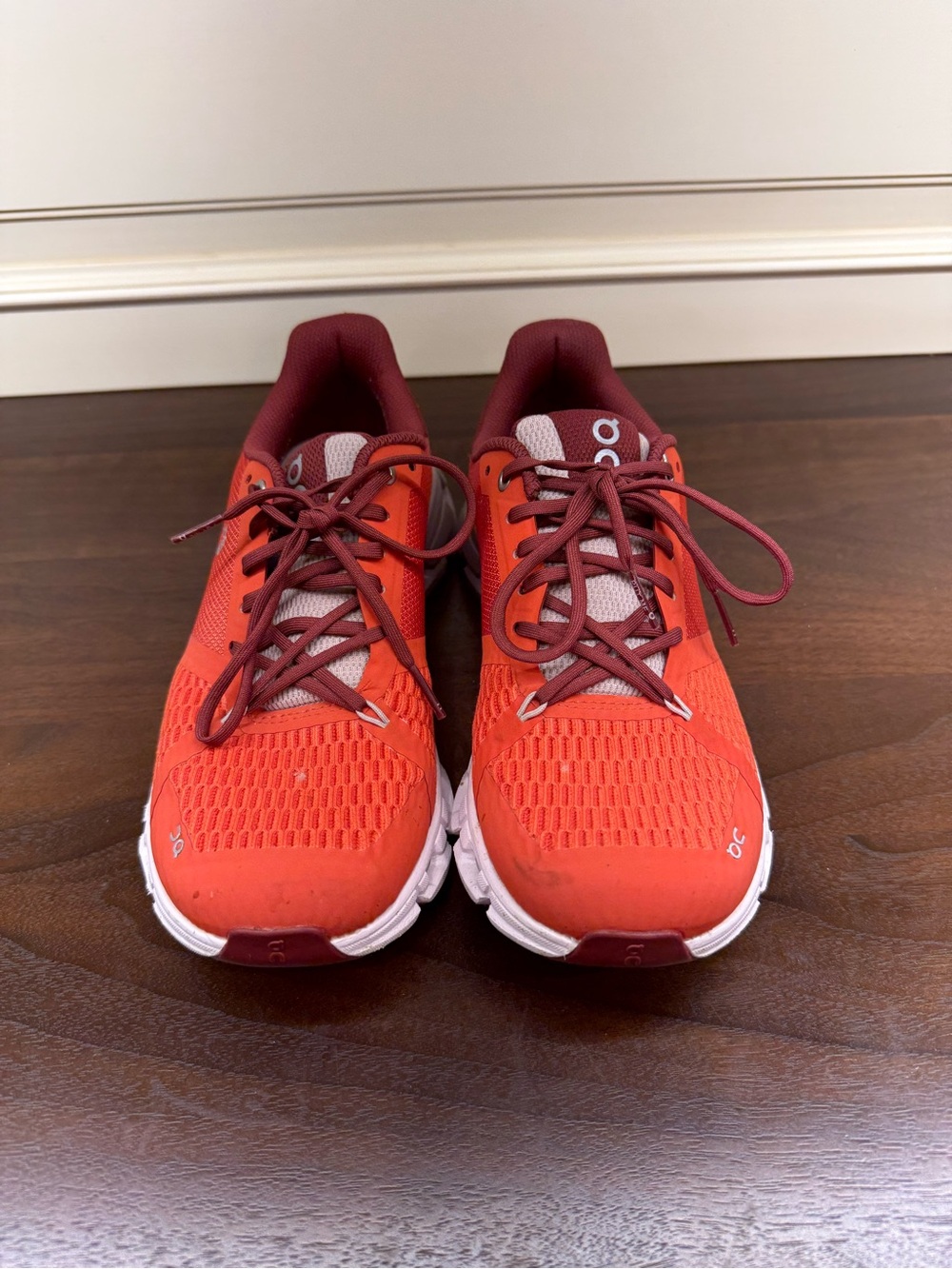 On Cloudflyer Running Women’s Cloud Running Shoes - Orange with Maroon Accents
